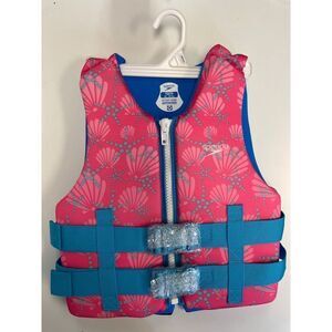 Speedo Kids Vest‎ Life Preserver Very Pink Baby Blue Size Youth 50 - 90 l…